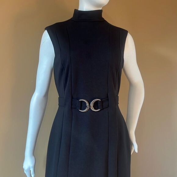 Black dress /casual  / size L/ belt - Picture 3 of 9
